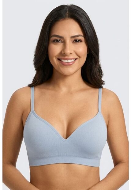 Brasier Triangular Individual Seamless Confeccionado En Poliamida MJ101-091 BRASIER SMLESS, T32B, AZCL Lili Pink