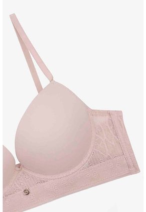 Conjunto De Tres Piezas En Microfibra Y Encaje 2190 CONJUNTO BRASIER TRIO, T34B/M, RSCL Lili Pink