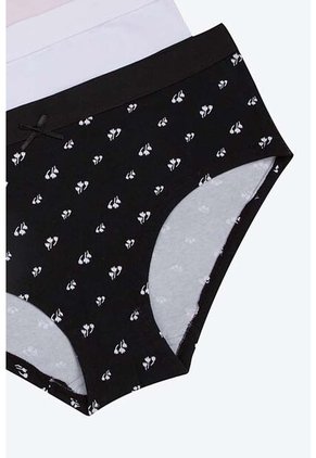 Hípster Confeccionado En Algodón Sin Costuras Paquetería X3 T141 PANTY X3, TM, BLCO_LLCL_FLRS Lili Pink