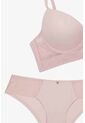 Conjunto De Tres Piezas En Microfibra Y Encaje 2190 CONJUNTO BRASIER TRIO, T36B/L, RSCL Lili Pink de Lili Pink