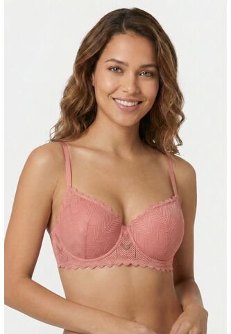 Brasier Individual Con Cobertura 3/4 Confeccionado En Encaje EM178-006 BRASIER ENCAJE, T32B, VRMT Lili Pink Lili Pink