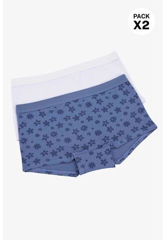 Boxer En Algodón Para Niñas Paquete X2 LJ103-011 PANTY ALG X2, T14, BLCO_FLRS Lili Pink Lili Pink