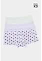 Panty Tipo Boxer En Algodón Suave Para Niñas Paquete X3 IN100-002 PANTY X3, T08, BLCO_VRMT_FLRS Lili Pink de Lili Pink