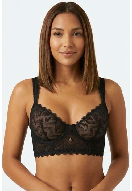 Brasier Individual Con Cobertura 3/4 Sin Copas EM178-005 BRASIER ENCAJE, T32B, NRGO Lili Pink