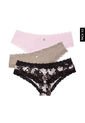 Pantie x3 Café-Negro-Rosa Lili Pink de Lili Pink