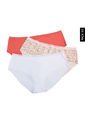 Pantie x3 Blanco-Terracota-Animal Print Lili Pink de Lili Pink