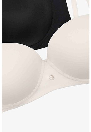 Paquete X2 Brasier Tipo Strapless En Microfibra 4518D BRASIER PQX2 T36B NEGROMARFIL Lili Pink