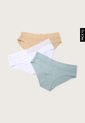 Pantie x3 Blanco-Beige-Azul Grisáceo Lili Pink de Lili Pink