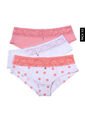 Pantie x3 Rosa-Blanco Lili Pink de Lili Pink