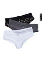 Pantie x3 Negro-Gris-Blanco Lili Pink de Lili Pink