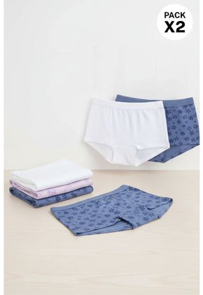 Boxer En Algodón Para Niñas Paquete X2 LJ103-011 PANTY ALG X2, T16, BLCO_LILA Lili Pink