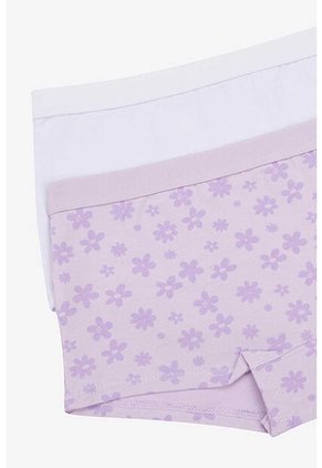 Boxer En Algodón Para Niñas Paquete X2 LJ103-011 PANTY ALG X2, T16, BLCO_LILA Lili Pink