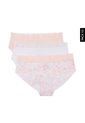 Pantie X3 Blanco-Rosa Lili Pink de Lili Pink
