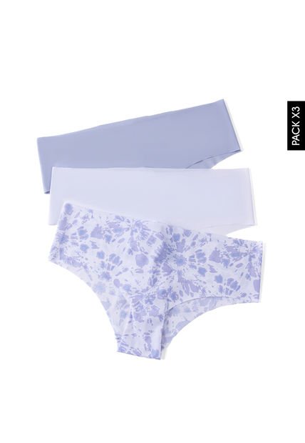 Pantie X3 Blanco-Lila Lili Pink