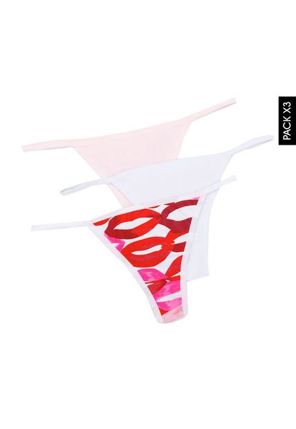 Pantie x3 Multicolor Lili Pink