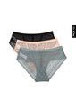 Pantie x3 Nude-Verde-Negro Lili Pink de Lili Pink