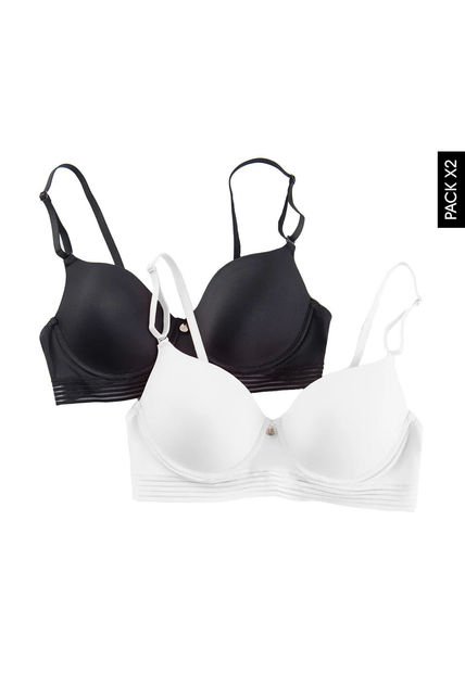 Brasier x2 Negro-Blanco Lili Pink