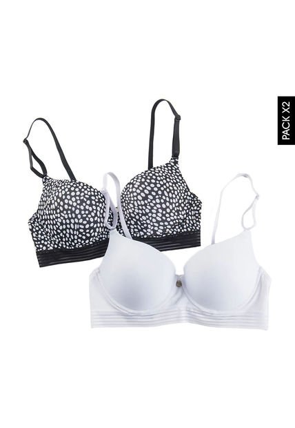 Brasier x2 Negro-Blanco Lili Pink