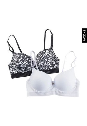 Brasier x2 Negro-Blanco Lili Pink