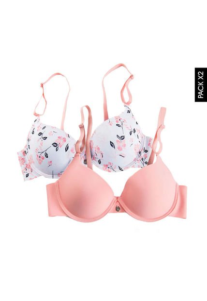 Brasier x2 Blanco-Salmón Lili Pink