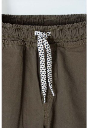 Jogger De LittleMic Con Cordón Verde Militar Para Niño 2T A 5T 2T