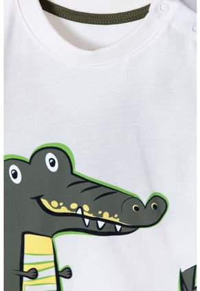 Conjunto LittleMic Con Pantalón Verde Y Blanco Para Bebé Niño 6-9