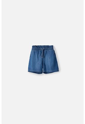 Short De Littlemic Con Cordón Azul Para Niña 2T A 5T 5T