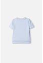 Camiseta LittleMic Azul Clara Manga Corta Para Niño 2T A 5T 4T de LittleMic