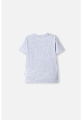 Camiseta LittleMic Gris Manga Corta Para Niño 2T A 5T 2T