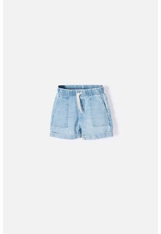 Short De Littlemic Con Cordón Azul Para Niña 2T A 5T 3T LittleMic