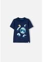 Camiseta Littlemic Azul Cuello Redondo Para Niño 2T A 5T 2T de LittleMic