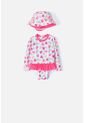 Vestido De Baño LittleMic Con Gorro Azul Y Fucsia Para Bebé Niña 6-9 de LittleMic