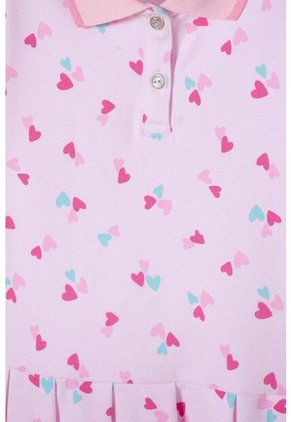 Vestido De Littlemic Manga Corta Rosado Para Niña 2T A 5T 2T