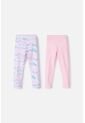 Pack X2 Leggins De Mic Multicolor Para Niña 2T A 5T 3T de LittleMic
