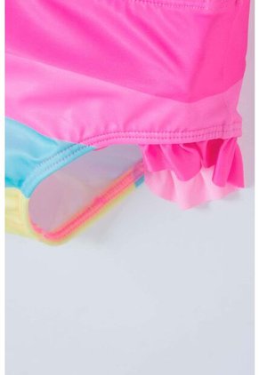 Vestido De Baño LittleMic Multicolor Manga Larga Para Niña 2T A 5T 3T