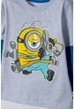 Camiseta Los Minions Manga Larga Gris Para Niño 2T A 6T 2T de LittleMic