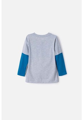 Camiseta Los Minions Manga Larga Gris Para Niño 2T A 6T 2T