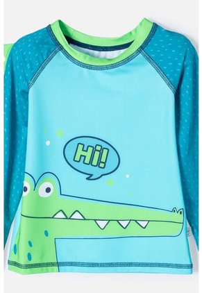 Conjunto De Baño De LittleMic Manga Larga Verde Para Niño 2T A 5T 3T