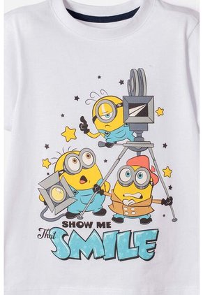 Conjunto De Minions Con Bermuda Multicolor Para Niño 2T A 6T 4T