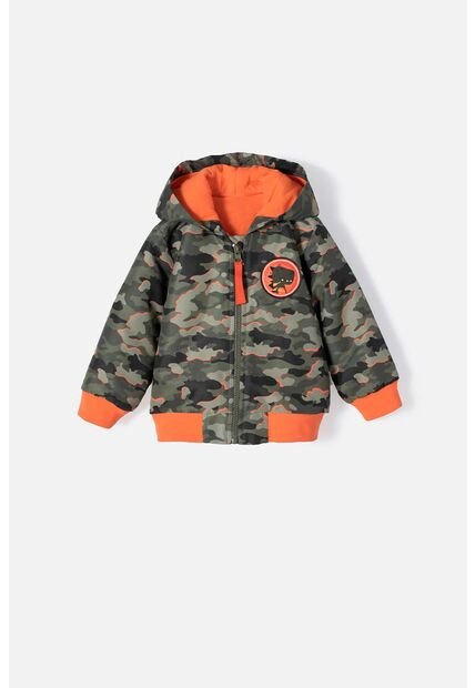 Chaqueta De LittleMic Con Cierre Y Chompa Verde Militar  Para Bebé Niño 9-12