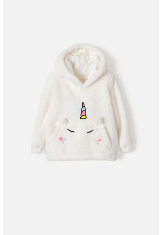 Buzo LittleMic Cerrado Marfil Para Niña 2T A 5T 4T LittleMic