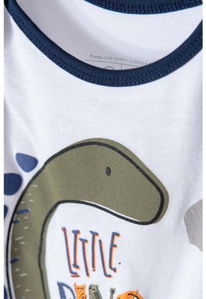Conjunto LitttleMic Con Pantalón Blanco Y Gris Para Bebé Niño 18-24