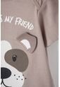 Conjunto  De LittleMic Con Pantalón Largo Gris Y Taupe Para Bebé Niño 12-18 de LittleMic