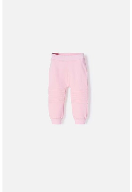 Jogger De Littlemic Con Cintura Elástica Rosado Para Bebé Niña 18-24
