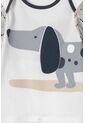 Pijama LittleMic Gris Y Marfil De Manga Larga Para Bebé Niño 12-18 de LittleMic
