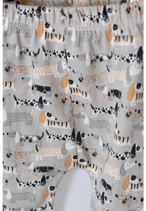 Pijama LittleMic Gris Y Marfil De Manga Larga Para Bebé Niño 12-18