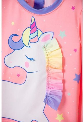 Conjunto Baño LittleMic Manga Larga Multicolot Para Bebé Niña 6-9