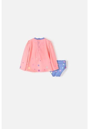 Conjunto Baño LittleMic Manga Larga Multicolot Para Bebé Niña 6-9