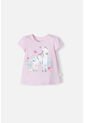 Camiseta De LittleMic  Manga Corta Rosado Para Niña 2T A 5T 3T de LittleMic