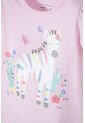Camiseta De LittleMic  Manga Corta Rosado Para Niña 2T A 5T 3T de LittleMic